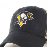 Detailný pohľad na šiltovky Pittsburgh Penguins flagship