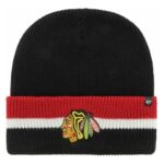 Štýlová zimná čiapka Chicago Blackhawks Slit Cuff Knit BKA od značky 47 brand