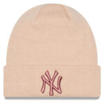 Dámska zimná čiapka NY YANKEES NEW ERA METALLIC LOGO BEANIE PEACH